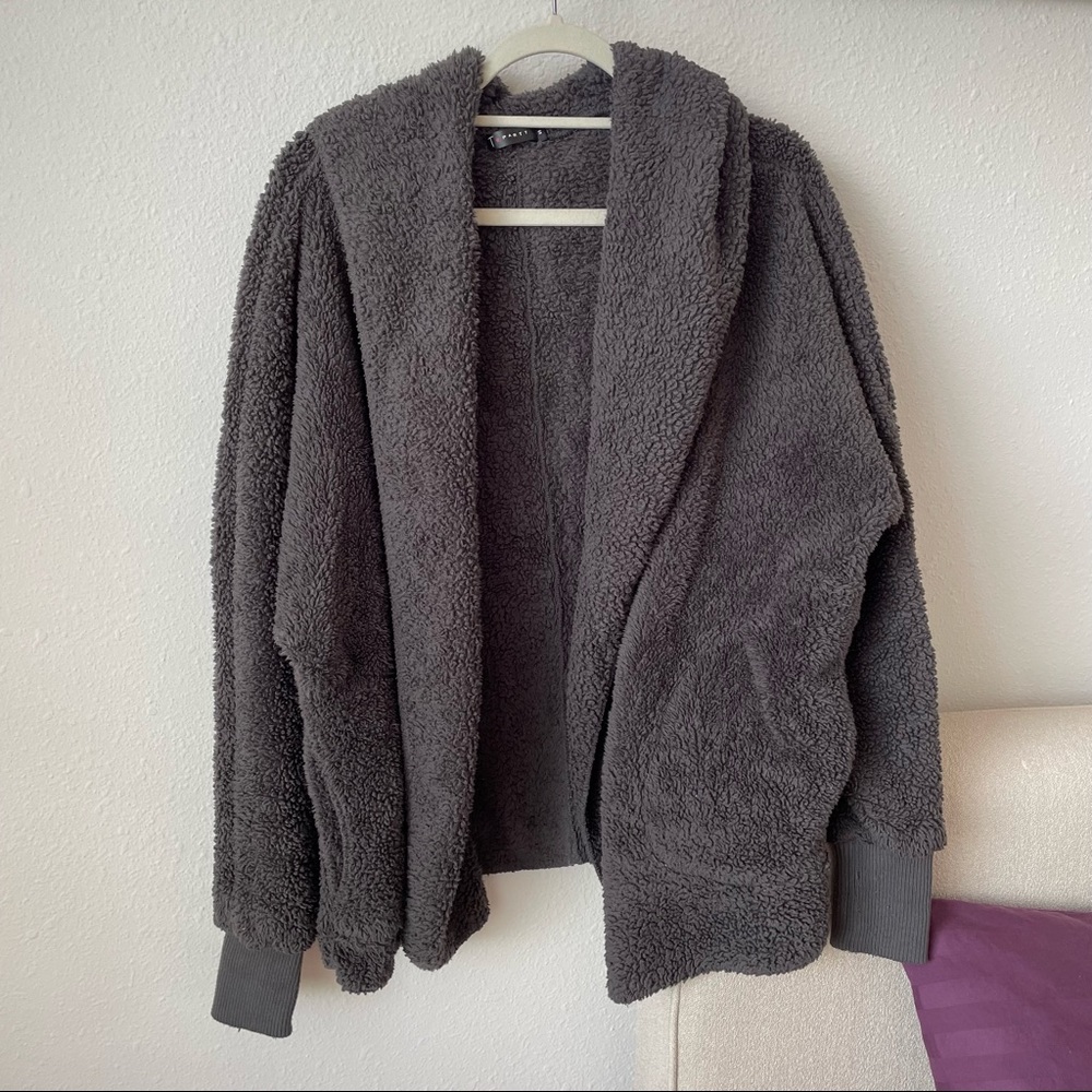 Dark gray bear coat from hazel boutique